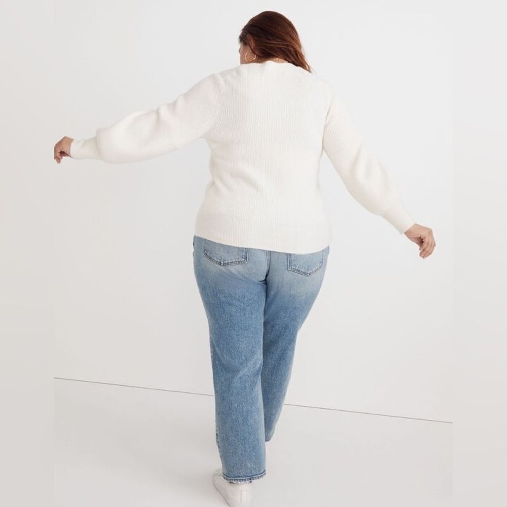 NEW Madewell Plus Melwood Square-Neck Pullover Sweater in Coziest Yarn Size 2X - Picture 4 of 5